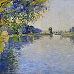 View of the Seine in the Direction of the Pont de Bezons, Gustave Caillebotte