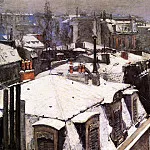 Rooftops Under Snow, Gustave Caillebotte