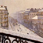 Boulevard Haussmann, Snow, Gustave Caillebotte