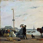 Metropolitan Museum: part 1 - Eugène Boudin - On the Beach at Trouville