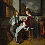 Metropolitan Museum: part 1 - Quirijn van Brekelenkam , after 1622–ca. 1669 Leiden) - Sentimental Conversation