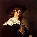 Hals, Frans. Portrait of a young man with a glove in his hand, Frans Hals