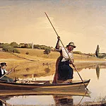part 2 American painters - William Sidney Mount (1807-1868) - Eel Spearing at Setauket (1845 Fenimore Art Museum)