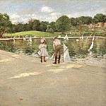 The Lake for Miniature Yachts (ca. 1888 The Terian Collection of American Art), William Merritt Chase