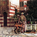 Weeks Edwin Lord Girl in a Moorish Courtyard, Эдвин Лорд Недели