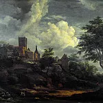 Part 3 National Gallery UK - Imitator of Jacob van Ruisdael - A Castle on a Hill by a River