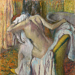 After the Bath, Woman drying herself, Edgar Degas