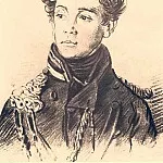 Portrait of an unknown officer. 1813 IT. c., b. , 27h17. 8 MN, Orest Adamovich Kiprensky