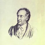 Portrait of the Artist-In. Goethe. 1823 Lithograph with Fig. Kiprensky. GMII, Orest Adamovich Kiprensky