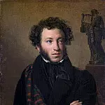 Portrait of the poet Alexander Pushkin , Orest Adamovich Kiprensky