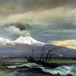 Kind of Vesuvius in the winter. 1830. Petrodvorets, Orest Adamovich Kiprensky