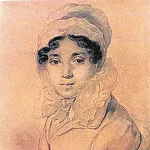 Portrait of MA Kikino. 1816 BA, um. c., Sang. , Ink. 22. 2h17. 5 RM, Orest Adamovich Kiprensky