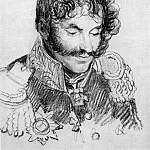 Portrait of General EI Chaplits. 1813. B., um. c. 23. 8x18. 9. GTG, Orest Adamovich Kiprensky