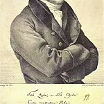 Portrait FV Rostopchina. 1822. Lithograph with Fig. Kiprensky. 35, 8h27, 3. GRM, Orest Adamovich Kiprensky