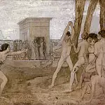Young Spartan Girls Challenging Boys, Edgar Degas