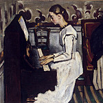 Cezanne, Paul. The girl at the piano, Paul Cezanne