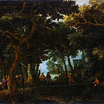 Лесной пейзаж с двумя чудесами Христа, Давид Винкбонс