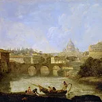 Claude-Joseph Vernet -- Castel Sant’ Angelo and St. Peter’s church, Rome, Kunsthistorisches Museum