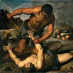 Jacopo Palma, il giovane -- Cain kills his brother, Kunsthistorisches Museum