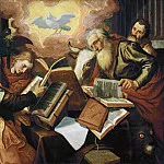 Aertsen,Pieter -- The four evangelists, 1560-1565 Oakwood, 113 x 143 cm Inv.6812, Kunsthistorisches Museum