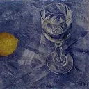 Glass and lemon. 1922, Kuzma Sergeevich Petrov-Vodkin