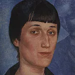 Portrait of Anna Akhmatova. 1922, Kuzma Sergeevich Petrov-Vodkin