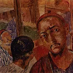 In the tea-house. 1921, Kuzma Sergeevich Petrov-Vodkin