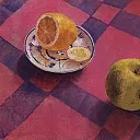 apple and lemon. 1930, Kuzma Sergeevich Petrov-Vodkin