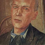 Portrait of Andrei Bely. 1932, Kuzma Sergeevich Petrov-Vodkin