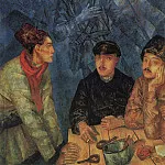 After the battle. 1923, Kuzma Sergeevich Petrov-Vodkin