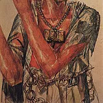 Sketch makeup fanatic to the tragedy of Pushkins Boris Godunov. 1923, Kuzma Sergeevich Petrov-Vodkin