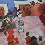 Петров-Водкин Кузьма Сергеевич - Розовый натюрморт. 1918