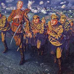 On the line of fire. 1916, Kuzma Sergeevich Petrov-Vodkin