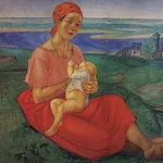 Mother 1. 1913, Kuzma Sergeevich Petrov-Vodkin