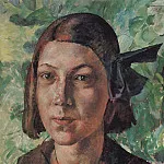 Петров-Водкин Кузьма Сергеевич - Девушка в саду. 1927