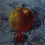 apple and cherry. 1917, Kuzma Sergeevich Petrov-Vodkin
