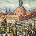 Аполлинарий Михайлович Васнецов - Пушечно-литейный двор на реке Неглинной в XVII век. 1918