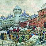 Аполлинарий Михайлович Васнецов - Старая Москва. Отъезд с кулачного боя. 1900-е