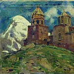 Church Tsminda Sameba. Caucasus. 1895, Apollinaris M. Vasnetsov