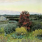 view from the dining-room window. Ryabovo. 1919, Apollinaris M. Vasnetsov