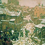 Медведчики . Старая Москва. 1911, Аполлинарий Михайлович Васнецов