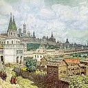Rise of the Kremlin. Saints Bridge and the Kremlin at the end of XVII century. 1922, Apollinaris M. Vasnetsov