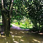 In the shade of linden trees. Demyanovo. 1907, Apollinaris M. Vasnetsov
