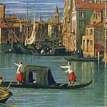 Canaletto (Giovanni Antonio Canal) - The Grand Canal and the Church of the Salute (detail