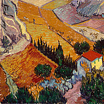 Landscape with House and plowman, Vincent van Gogh