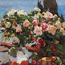 Konstantin Alekseevich Korovin - Roses and fruit. 1917