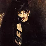 Portrait of Berthe Morisot with Hat, in Mourning, Édouard Manet