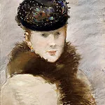 Mery Laurent Wearing a Small Toque, Édouard Manet