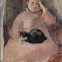 Édouard Manet - Woman with a Cat (Portrait of Madame Manet)