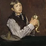 Édouard Manet - Young Man Peeling a Pear also known as Portrait of Leon Leenhoff